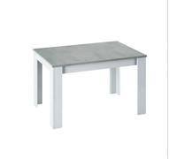 Habitdesign Mesa de Comedor Extensible, Mesa salón o Cocina, Acabado en Color Blanco Artik y Gris Cemento, Modelo Kendra, Medidas: 140-190 cm (Largo) x 90 cm (Ancho) x 78 cm (Alto)