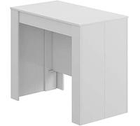 Mobelcenter - Mesa de Comedor Consola Extensible, Mesa para Salón recibidor o Cocina, Mesa Fuelle Extensible, Color Blanco Brillo (1011)