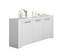Usinestreet Aparador Ambit moderno 3 puertas Blanco Artik 144 x 42 x 80 cm