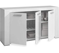 Mobelcenter - Mueble Aparador Moderno Ambit 3 Puertas- Buffet Moderno - Armario Auxiliar Comedor - Acabado Color Blanco Artik - Medidas: Ancho: 144 cm x Fondo: 42 cm x Alto: 80 cm - (1105)