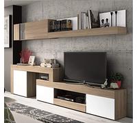 Mobelcenter - Mueble Salón Logan 003 - Blanco y Cambrian - 270x39x77cm (0478)