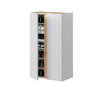 Mobelcenter, Mueble Zapatero Tempus 2 Puertas, Color Blanco Artik y Roble Nodi, 6 Estantes Regulables, Medidas: Ancho: 56,5 cm x Fondo: 35 cm x Alto: 102 cm (1487)