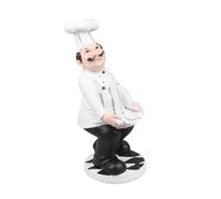 Mobestech 1 Pieza Adornos de Modelo de Chef Estatua decoración del hogar decoración de la Cocina decoración de Cocina de Chef Gordo viviendo Adorno de Cocinero Figuras de Cocineros de Cocina