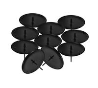 Mobestech 10 Piezas Adornos para Platos de Velas decoración portavelas de Pilar Bandeja Guirnalda círculo titulares de Velas candelabros cónicos Velas cónicas Centros de Mesa Planchar Negro