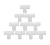 Mobestech 10 Piezas Conectores de Marco de Armario 16mm, Plástico Blanco | Unión Recta T, Montaje Rápido y Compatible, para Dormitorios y Organización del Espacio