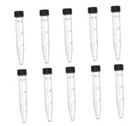 Mobestech 10 Tubos De Centrífuga De Vidrio 15 Ml Con Fondo Cónico y Tapa De Rosca, Tubos De Ensayo Graduados Para Laboratorio Con Escala Precisa, Resistentes y Herméticos Para Muestras Líquidas