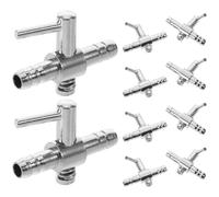 Mobestech 10 Válvulas de Control de Flujo de Aire Unidireccional para Acuario Regulador de Válvula de Acero Inoxidable Accesorio para Bomba de Aire de Pecera para Tanques de Peces Kit 10