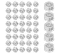 Mobestech 100 Piezas Base Giratoria para Manualidades, Rodamientos Artesanales Hechos a Mano de Plástico Plata, Instalación DIY Fácil, Rotación Suave, para Adornos Interiores y Proyectos