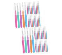 Mobestech 100 Piezas cepillo interdental cepillo de limpieza de cepillo de para brackets cepillos interdentales cepillo de de cerdas suaves cepillo de frenos