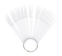 Mobestech 100 piezas Palos Muestrario Uñas Transparente para Práctica Esmalte Nail Art Salón y Hogar Tips Ovalados para Diseño y Exhibición Esmaltes Color