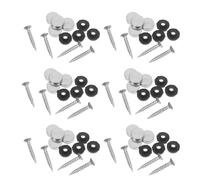 Mobestech 100 Tornillos Decorativos de Acero Inoxidable 12 Mm con Tapas para Espejos, Herrajes de Fijación para Vidrio y Señalización, 100 Piezas, Uso en Baños, Armarios y Publicidad