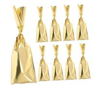 Mobestech 10piezas Bolsas de Obsequio Metálicas de Mylar para Botellas de Vino Bolsas de Obsequio Doradas Brillantes Cumpleaños y Fiestas de Vino