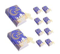 Mobestech 10piezas Cajas De Obsequio Con Forma De Libro Para Dulces y Aperitivos Decorativas Para Eid y Ramadán Unidades De Papel
