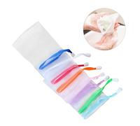 Mobestech 10piezas Hecha Mano para Jabón Color Aleatorio Bolsa de Malla para Limpieza y Corporal de Burbujas para Guardar Jabón