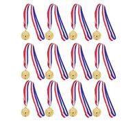 Mobestech 12 Medallas de Oro Competiciones Deportivas Aleación de Tela, Ideales para Premiar en Encuentros Deportivos y Competencias