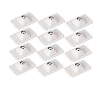 Mobestech 12 piezas Ruedas Adhesivas Mini para Muebles Rodamiento de Acero Inoxidable Resistentes y Duraderas para Cajas de Almacenamiento y Cubos de Basura Uso Superficies Lisas