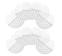 Mobestech 120 Almohadillas Protectoras Térmicas para Extensiones de Cabello con Escala Separadores Circulares de Aislamiento Térmico para Cuero Cabelludo Protector de Unión para Cabello