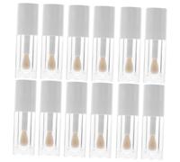 Mobestech 12piezas Tubos de Brillo Labial de Plástico Rellenables de Envases de Brillo Labial para Herramientas Cosméticas para Crear Gloss Voluminizador de Labios