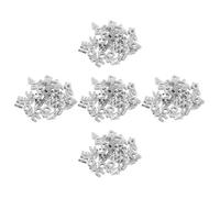 Mobestech 130 Piezas de Abalorios de Letras de Metal Gemas de Imitación de 8mm para Diy, Apariencia Brillante y Fácil de Ensartar para Hacer Pulseras y Manualidades