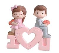 Mobestech 1pieza Figuritas De Novios para Decoración De Tartas Adornos Románticos para Bodas y para Celebraciones De San Valentín