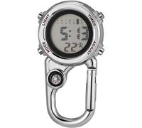 Mobestech 1pieza Reloj Mosquetón Multifuncional para Escalada y Senderismo Gancho Giratorio para Mochilas y Cinturones Reloj Colgante Digital Resistente para Actividades al Aire para Uso