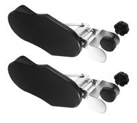 Mobestech 2 Almohadillas Reposamuñecas Ajustables para Ordenador Ergonómico Giratorio para Brazo y Negro Plegable Extensor para Escritorio Adecuado Oficina y Hogar
