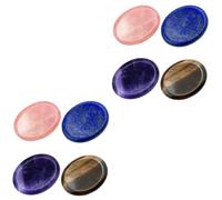 Mobestech 2 Juegos De 4 Piezas De Piedras Para El Pulgar Gemas Talladas Para El Pulgar Clips De Flores Para La Cabeza Herramienta De Masaje Guasha Tablero De Estuche