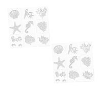 Mobestech 2 juegos Plantillas de Pintura de Animales Marinos de Plantillas de Arte Huecas para Manualidades DIY de Dibujo Seguras y Prácticas para Scrapbooking