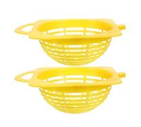 Mobestech 2 Nidos de Pájaro Colgantes para Jaulas, Plástico Amarillo Seguro para Incubar Huevos, Diseño Hueco Adecuado para Loros y Periquitos Pequeños y Medianos