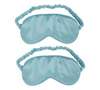 Mobestech 2 Pcs Antifaz de Seda para Dormir Cinta Ajustable y Bloqueo de Luz para Adultos y Niños, Máscara de Ojos para Descanso Reparador