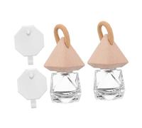 Mobestech 2 Pcs Car Botellas De Aceite Esencial Hermanente De Automóvil DIY Difusor De Vidrio Vacío Botellas Aroma De Automóvil Coste De Fragancia Colgante De Fragancia