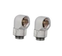 Mobestech 2 Piezas 90 Junta De Tubería De Refrigeración por Agua para Pc Racor G1/4 Conector G1/4 Conector De Manguera En Ángulo Recto Adaptador De Computadora Pared Tubo Duro