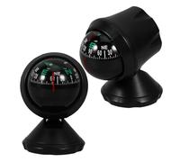 Mobestech 2 Piezas Bola de Brújula para Coche Brújula Mini Adhesiva para Salpicadero para Interior de Coche o Barco