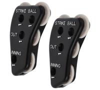 Mobestech 2 Piezas Contador de Béisbol Reutilizable Indicador de Árbitro Portátil Plástico Negro Puntuación Rápida y Ahorro de Esfuerzo para Entusiastas del Béisbol Equipo de Árbitro