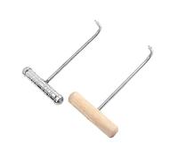 Mobestech 2 piezas Gancho para Carne con Mango T de Resistente para Carnicería y Barbacoa Acero Duradero para Manejo de Cantidades