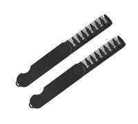 Mobestech 2 piezas Peines Plegables Negros Unidades Peine de Dientes Anchos Portátil para Hombres y Mujeres Herramienta Compacta para Peinado de Viaje Bolsillo para Cabello con Aceite