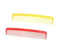 Mobestech 2 Piezas Peinetas Gigantes de Broma para Carnaval y Halloween Accesorios de Disfraz con Diseño de Dientes Peine de Pelo Exagerado Rojo y Amarillo