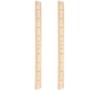 Mobestech 2 piezas Regla de Costura de Madera Herramienta Precisa para Corte y Patronaje Compacta y Duradera para Sastres y DIY