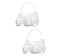 Mobestech 2 Piezas rituals the ritual graduación flower romántico party cesta de flores buset de flores para la boda corbata de moño canasta de flores Suministros de boda novia