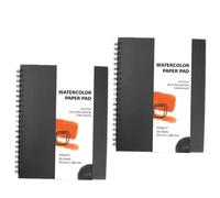 Mobestech 2 Piezas Sketchbook Acuarela Profesional de Papel Negro Tapa Dura