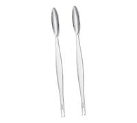 Mobestech 2 piezas Tenedores para Mariscos de Acero Inoxidable de Herramientas Multifuncionales para Comer Cangrejo Tenazas Pequeñas y Resistentes para Abrir Patas de Cangrejo y Langosta