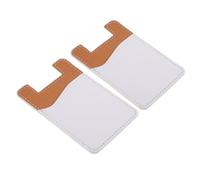 Mobestech 2 Piezas Unidades Portatarjetas Adhesivas para Móvil Funda Trasera de PU Resistente Práctica Ranura para Tarjetas y Documentos Compatible con Múltiples Modelos Diseño Duradero y