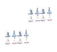 Mobestech 2 Series Adornos De Botes De Estilo Mediterráneo Hogar Océano Decoración Decoracion Marinera Miniatura Náutica Figuritas De En Miniatura Cuerda 4 Piezas*2