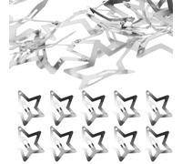 Mobestech 20 Pinzas Cabello Forma de Estrella Plateadas Horquillas Pequeñas de Metal para Niñas de 8 a 12 Años Accesorios Kawaii para Peinados Escolares y Fiestas