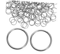Mobestech 200 piezas Anillos Llavero Dobles Inoxidables para Llaves Manualidades y Accesorios Diarios Aros Metálicos Pequeños para Organizar y Crear Joyas