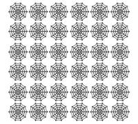 Mobestech 200 Piezas de Telarañas Falsas Negras de Plástico para Halloween Decoración de Pared y Exterior Adornos de Telaraña Artificial Reutilizables para Fiestas y Eventos Temáticos