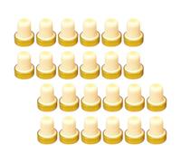 Mobestech 24 Piezas Tapones de Corcho Lote con Sellado Hermético Tipo para Botellas de Vino Material de Alta Molecularidad y Aluminio Dorado Reutilizables y Compatibles con Botellas de
