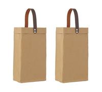 Mobestech 2piezas Bolsa De Vino Reutilizable De Papel Kraft Diseño Vintage Protección Anti-colisión Para Botellas De Vino y Licores Personalizable Para Fiestas y Celebraciones