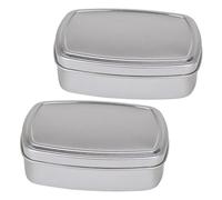Mobestech 2piezas Caja De Aluminio para Jabón Prácticos Envases De Aluminio Jaboneras De Viaje Estuche para Exteriores Jabonera Multifunción Estuche Portátil para Guardar Jabón