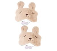 Mobestech 2piezas De Ojos Calentada Usb Almohadilla Térmica Para Viajes y Sueño y Suave Para Aliviar La Fatiga Ocular y Relajación Casa